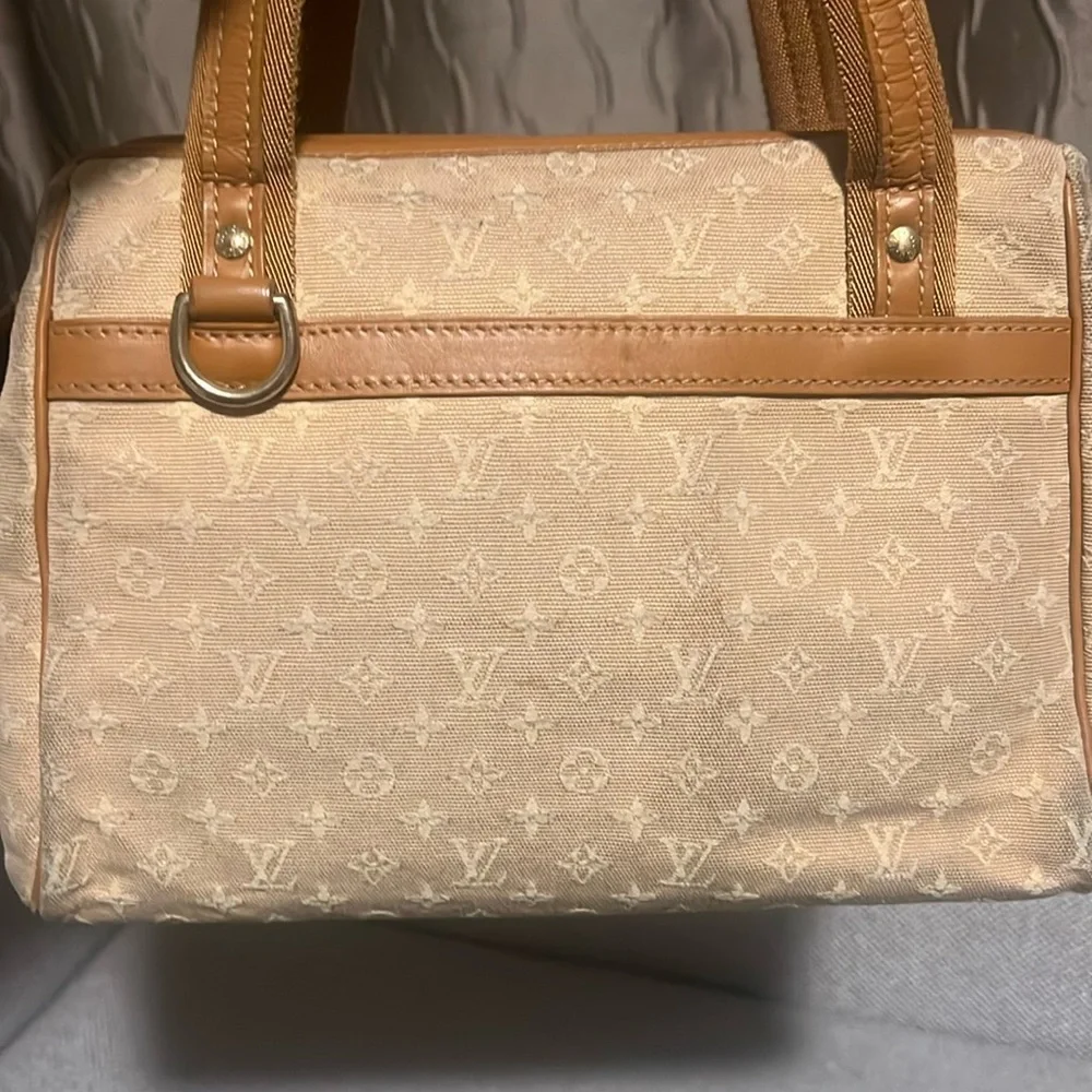 Louis Vuitton Mini Lin Monogram mustard tan Josephine PM Satchel Bag VI1003